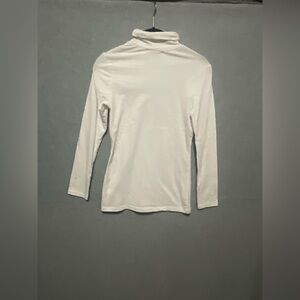 Ambiance White Turtleneck Long Sleeve Top Size M CasualStaple  Fitted (Defect)